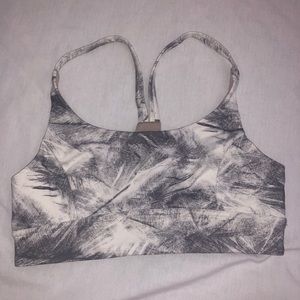 White and Gray Lululemon Sports Bra